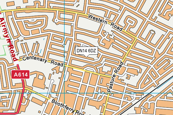 DN14 6DZ map - OS VectorMap District (Ordnance Survey)