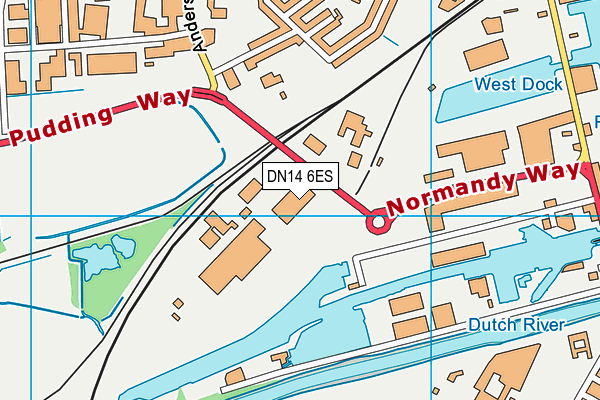 DN14 6ES map - OS VectorMap District (Ordnance Survey)
