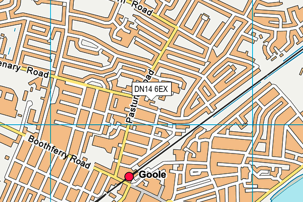 DN14 6EX map - OS VectorMap District (Ordnance Survey)