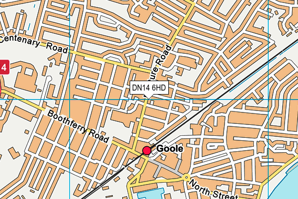 Map of PIZZA GOOLE LTD at district scale