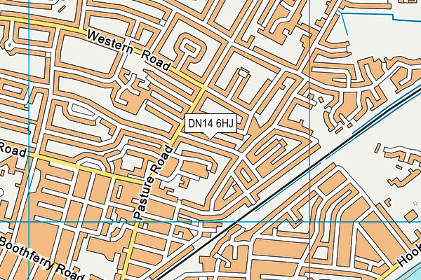 DN14 6HJ map - OS VectorMap District (Ordnance Survey)