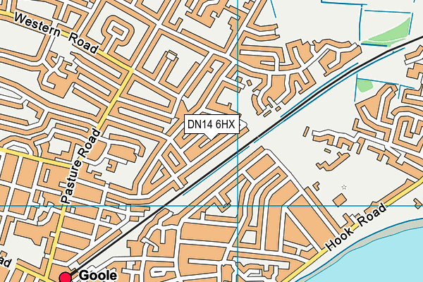 DN14 6HX map - OS VectorMap District (Ordnance Survey)