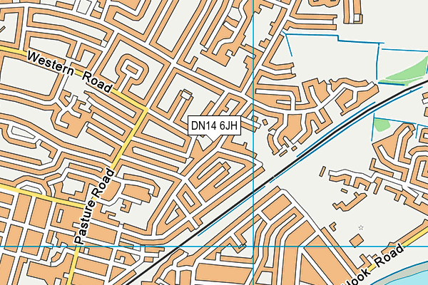 DN14 6JH map - OS VectorMap District (Ordnance Survey)