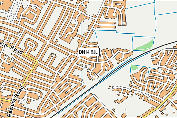 DN14 6JL map - OS VectorMap District (Ordnance Survey)