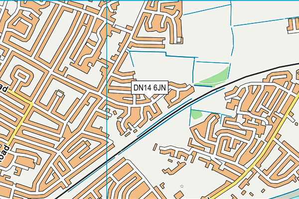 DN14 6JN map - OS VectorMap District (Ordnance Survey)