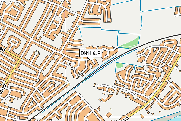 DN14 6JP map - OS VectorMap District (Ordnance Survey)