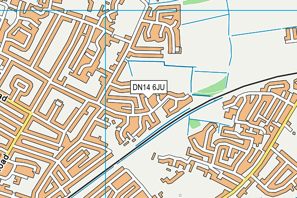 DN14 6JU map - OS VectorMap District (Ordnance Survey)
