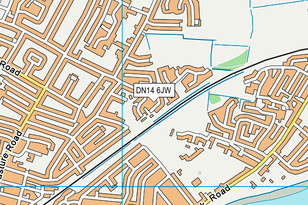 DN14 6JW map - OS VectorMap District (Ordnance Survey)