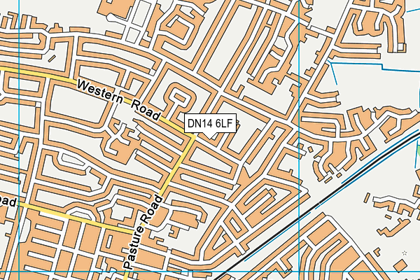 DN14 6LF map - OS VectorMap District (Ordnance Survey)