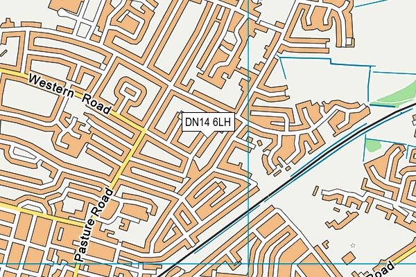 DN14 6LH map - OS VectorMap District (Ordnance Survey)