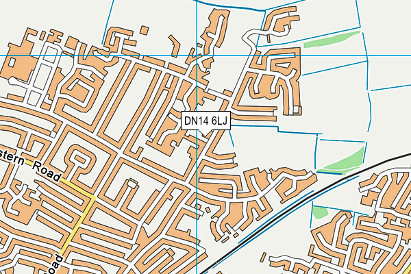 DN14 6LJ map - OS VectorMap District (Ordnance Survey)