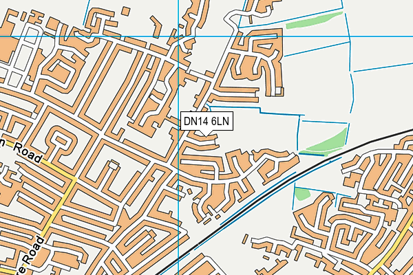DN14 6LN map - OS VectorMap District (Ordnance Survey)