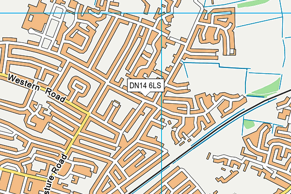 DN14 6LS map - OS VectorMap District (Ordnance Survey)