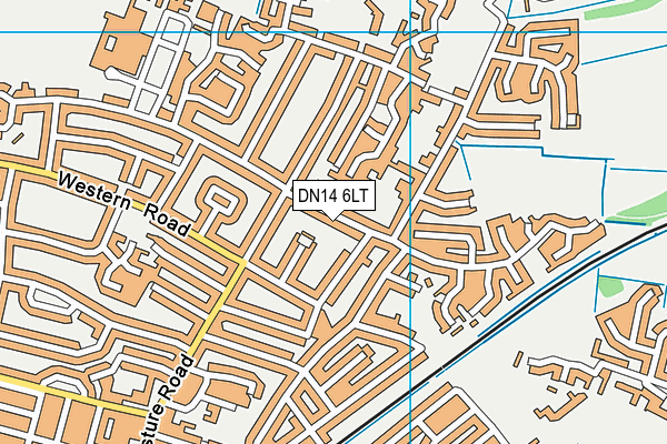 DN14 6LT map - OS VectorMap District (Ordnance Survey)