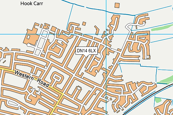 DN14 6LX map - OS VectorMap District (Ordnance Survey)