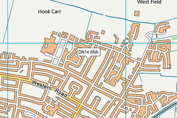 DN14 6NA map - OS VectorMap District (Ordnance Survey)