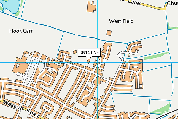 Goole Town Cricket Club map (DN14 6NF) - OS VectorMap District (Ordnance Survey)