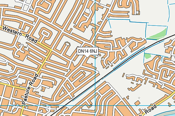 DN14 6NJ map - OS VectorMap District (Ordnance Survey)