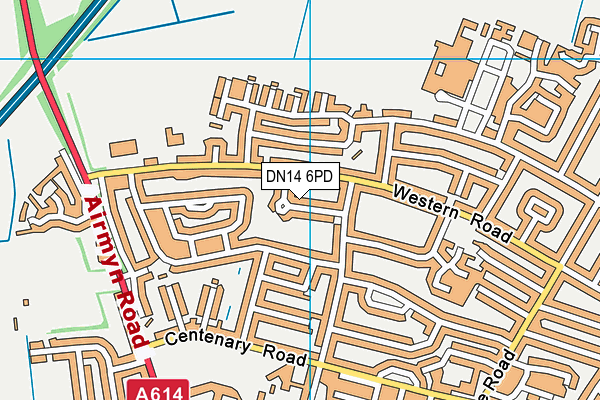 DN14 6PD map - OS VectorMap District (Ordnance Survey)