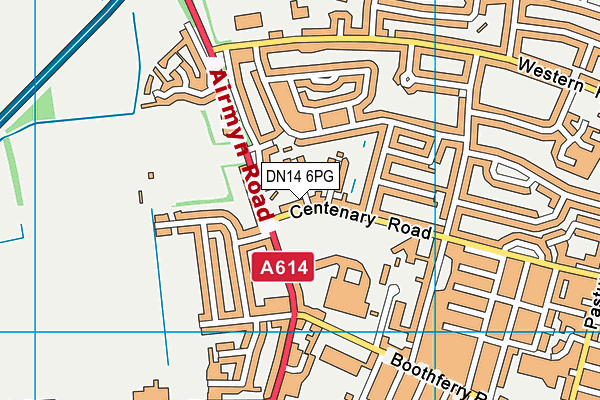DN14 6PG map - OS VectorMap District (Ordnance Survey)