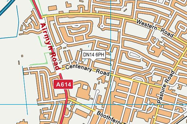 DN14 6PH map - OS VectorMap District (Ordnance Survey)