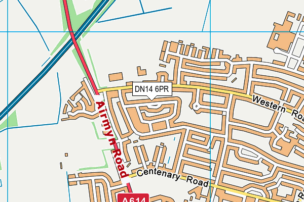 DN14 6PR map - OS VectorMap District (Ordnance Survey)