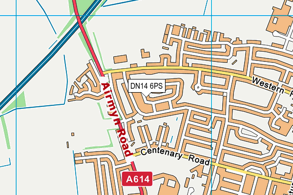 DN14 6PS map - OS VectorMap District (Ordnance Survey)