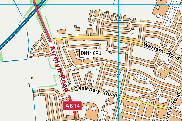 DN14 6PU map - OS VectorMap District (Ordnance Survey)
