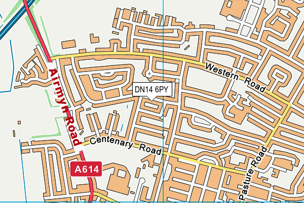 DN14 6PY map - OS VectorMap District (Ordnance Survey)