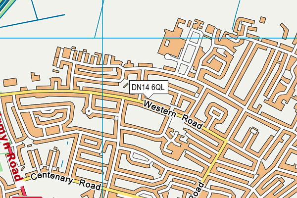 DN14 6QL map - OS VectorMap District (Ordnance Survey)