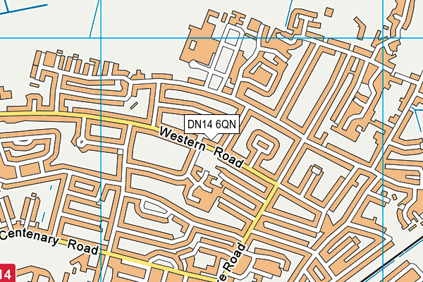 DN14 6QN map - OS VectorMap District (Ordnance Survey)
