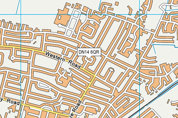 DN14 6QR map - OS VectorMap District (Ordnance Survey)