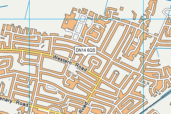 DN14 6QS map - OS VectorMap District (Ordnance Survey)