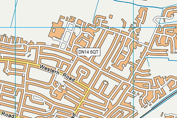 DN14 6QT map - OS VectorMap District (Ordnance Survey)