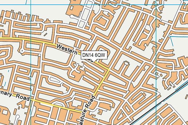 DN14 6QW map - OS VectorMap District (Ordnance Survey)