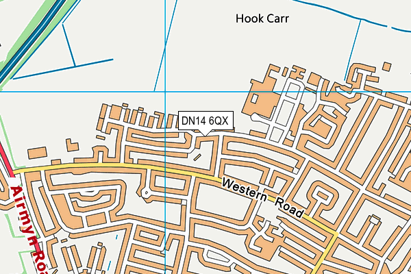 DN14 6QX map - OS VectorMap District (Ordnance Survey)
