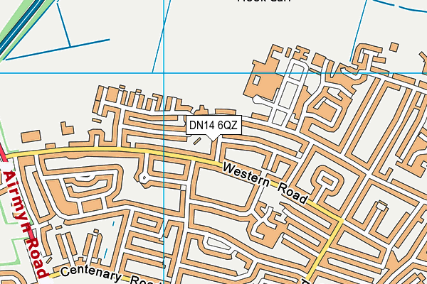 DN14 6QZ map - OS VectorMap District (Ordnance Survey)