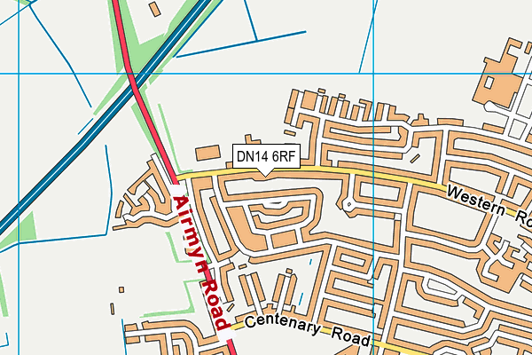 DN14 6RF map - OS VectorMap District (Ordnance Survey)