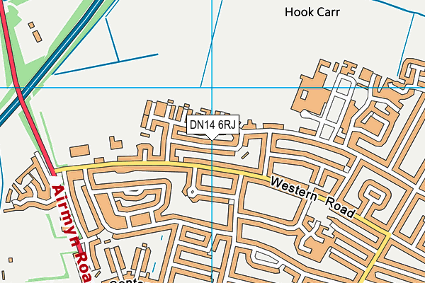 DN14 6RJ map - OS VectorMap District (Ordnance Survey)