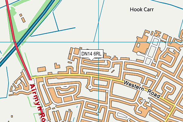 DN14 6RL map - OS VectorMap District (Ordnance Survey)
