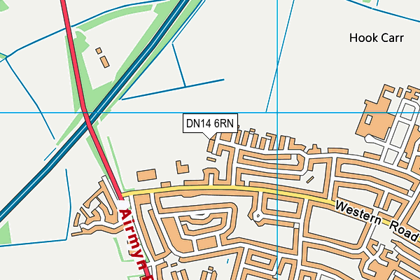 DN14 6RN map - OS VectorMap District (Ordnance Survey)