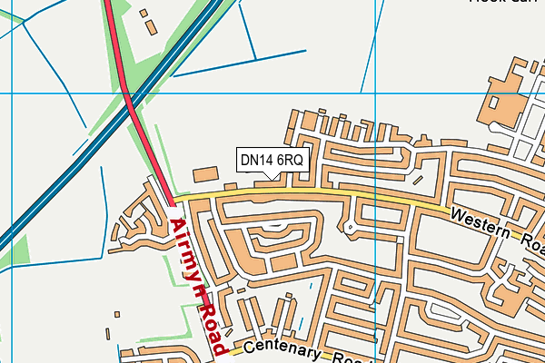 Parkside Primary School map (DN14 6RQ) - OS VectorMap District (Ordnance Survey)