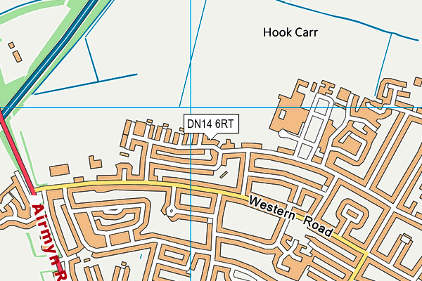 DN14 6RT map - OS VectorMap District (Ordnance Survey)