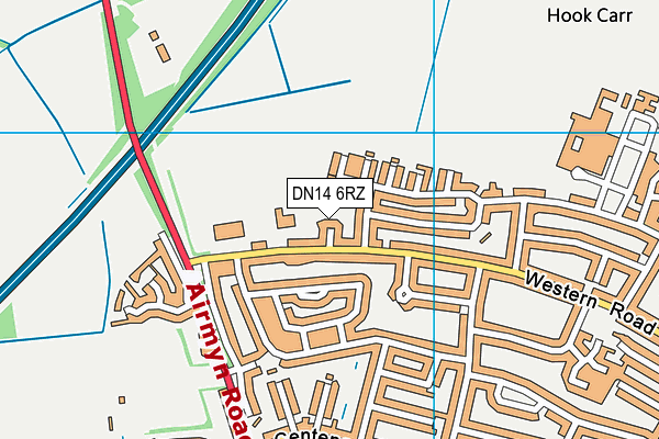 DN14 6RZ map - OS VectorMap District (Ordnance Survey)