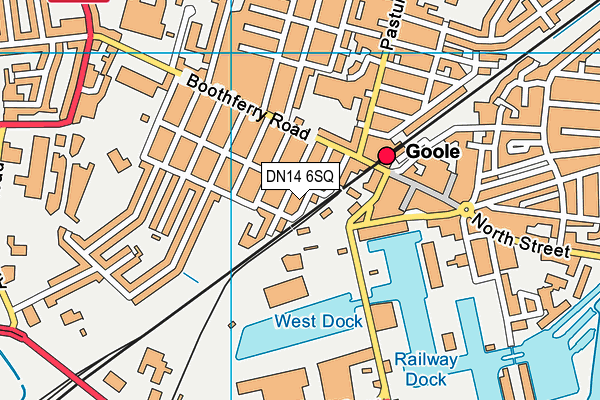 DN14 6SQ map - OS VectorMap District (Ordnance Survey)