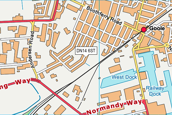 DN14 6ST map - OS VectorMap District (Ordnance Survey)