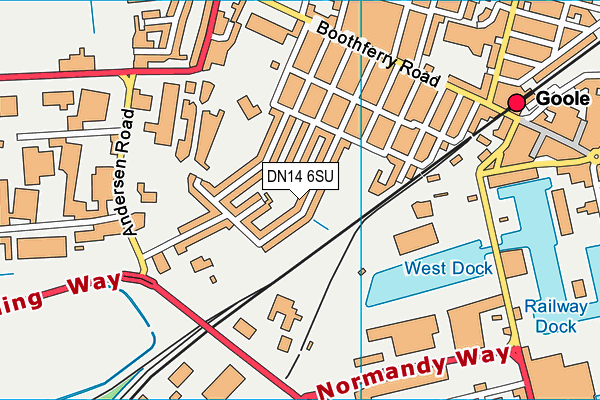 DN14 6SU map - OS VectorMap District (Ordnance Survey)