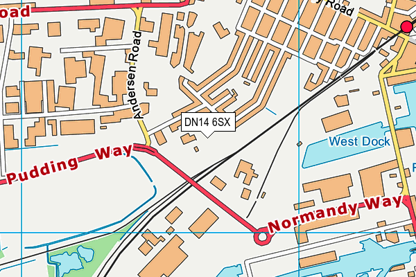 DN14 6SX map - OS VectorMap District (Ordnance Survey)