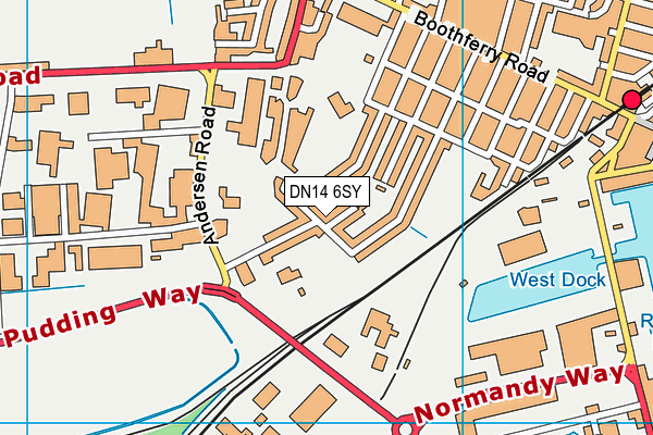 DN14 6SY map - OS VectorMap District (Ordnance Survey)