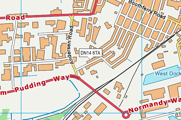 DN14 6TA map - OS VectorMap District (Ordnance Survey)